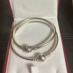 BOGO: TWO Pandora Sterling Silver Women's Bangles